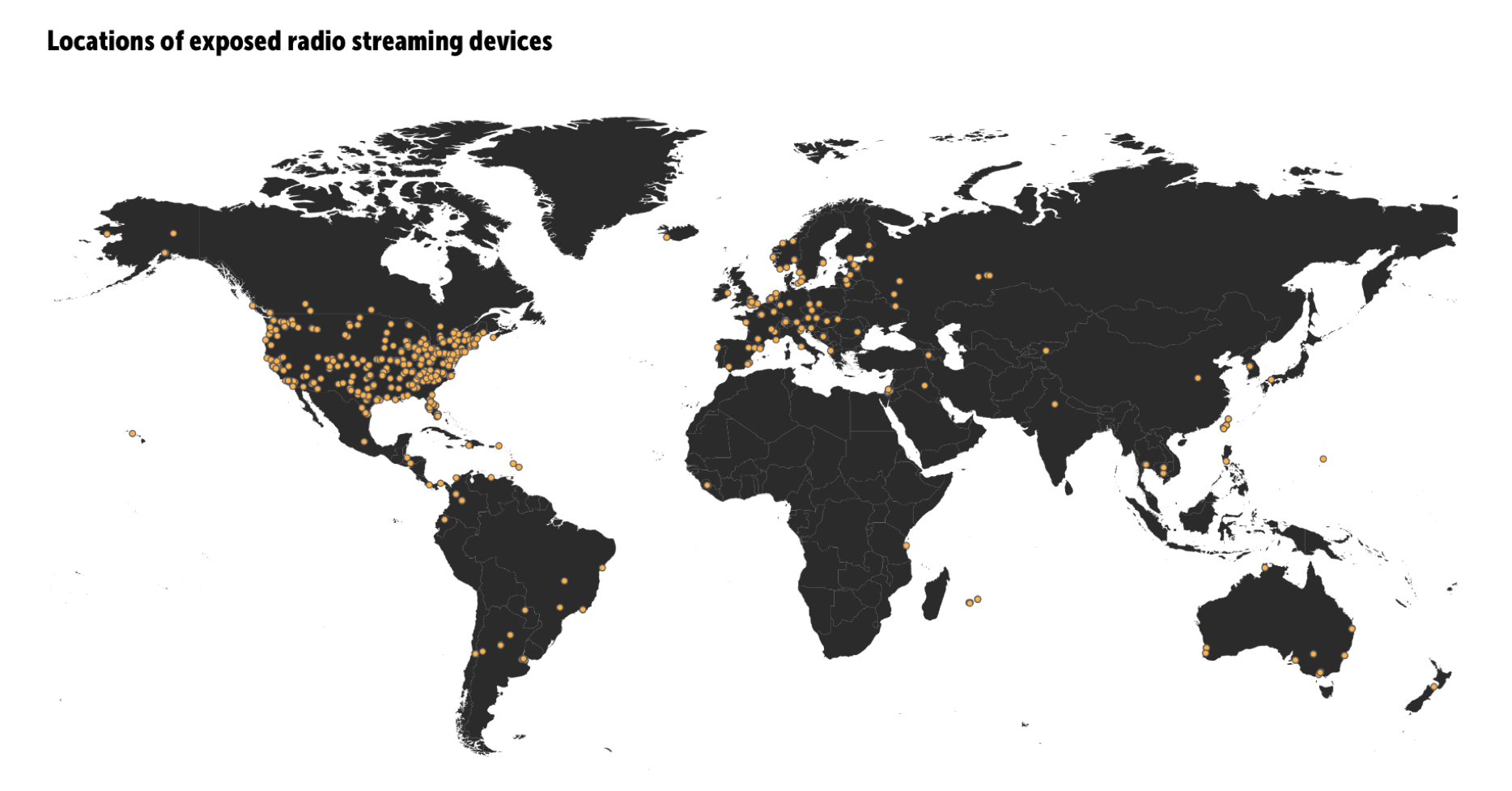 Map of Open Broadcast Nodes