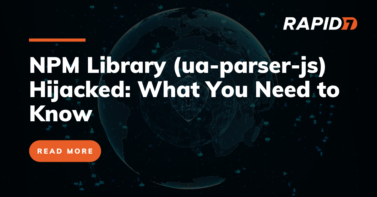 NPM Library (ua-parser-js) Hijacked - Rapid7 Blog