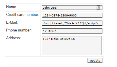 Equivalent Replacement Example for XSS Payload.